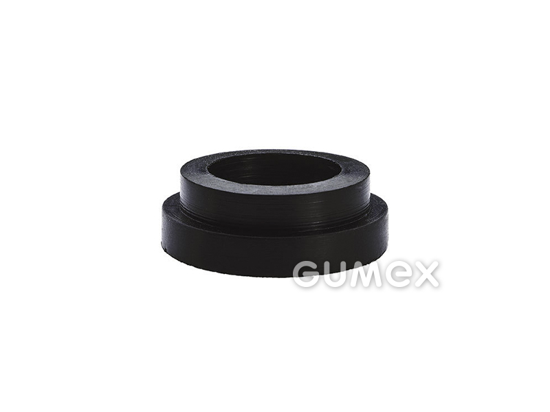 Dichtung für Gusseisenkupplungen für Feststoffe, Typ T, 60°ShA, perbunan, +95°C, schwarz, 
